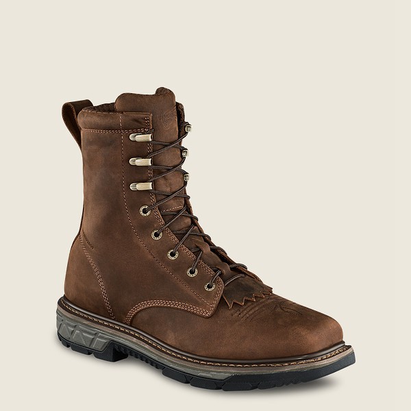 Mens Red Wing Rio Flex - 8-inch Waterproof Toe - Safety Boots Brown - THD726508